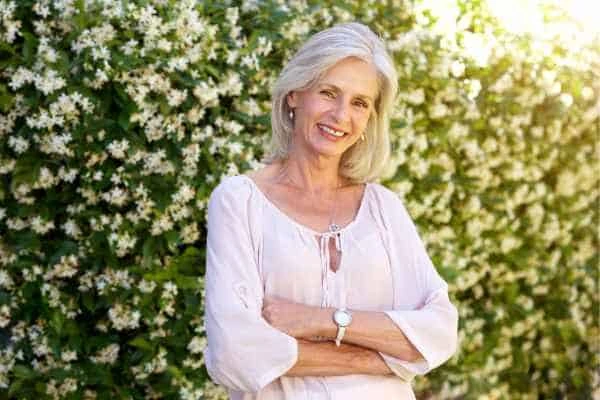 Older woman happy with urinary incontinence treatment Kingston upon Thames